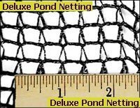 GREEN VISTA DELUXE KNITTED POND NET / NETTING - 10x10 Feet Size for Koi Ponds and Water Gardens - Tangle Free and Reusable - 1/4x3/8 Inch Mesh Keeps Out Animals and Debris - Black