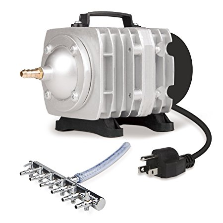VIVOSUN Air Pump 950 GPH 32W 60L/min 6 Outlet Commercial Air Pump for Aquarium and Hydroponic Systems (32 W)