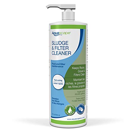 Aquascape Sludge & Filter Cleaner Water Treatment for Pond and Water Features, 32-Ounce Bottle | 98891