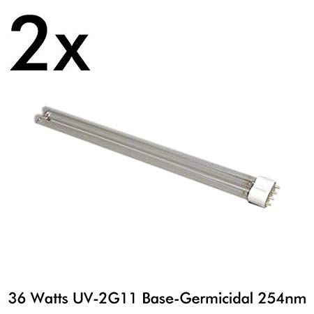 CNZ 36 Watts 2G11 Base UV-C Germicidal Ultraviolet Light Bulb QTY 2
