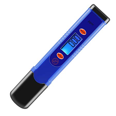 Jellas TDS Meter, High Accuracy Digital TDS Water Quality Tester with 4 Digital Backlit LCD Display, 0-1999 ppm Measurement Range, 1 ppm Resolution, 2% F.S Accuracy.