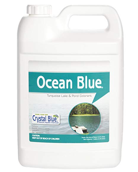 Crystal Blue Ocean Blue Pond Dye - Aqua Blue Color - 1 Gallon